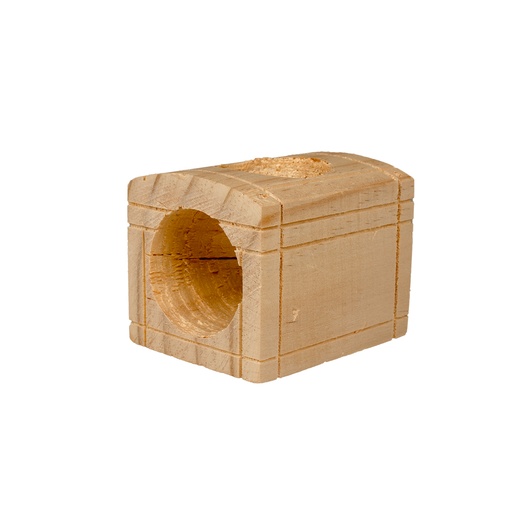 [10889] Houten schatkist knaagdierenspeeltje [houtkleurig (Hout)]
