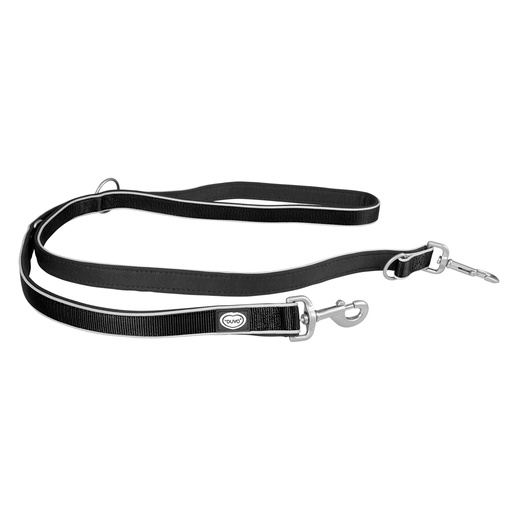 [11061] EXPLOR West Duo leash nylon [black (Black)]