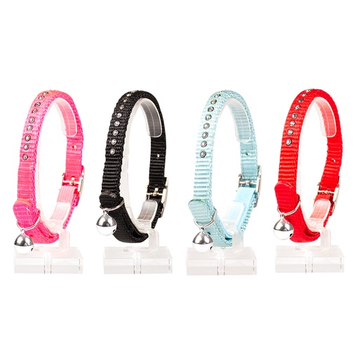 [11157] Collier pour chats diamants nylon [couleurs mélangées (Multi)]