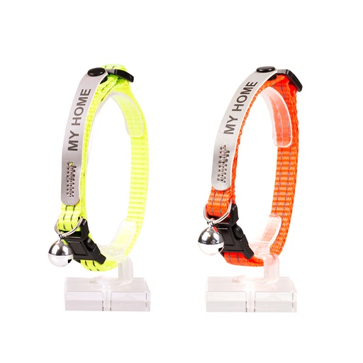 [11159] Cat collar reflective uni address [mixed colors (Multi)]