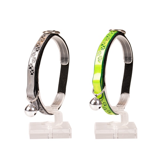 [11184] Cat collar reflective paws pvc [mixed colors (Multi)]