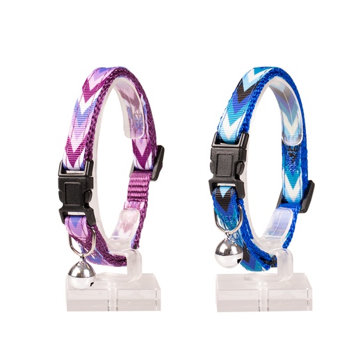 [11185] Collier pour chats boho nylon [couleurs mélangées (Multi)]