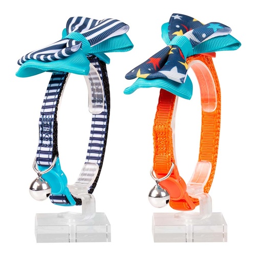 [11187] Katzenhalsband Fliege nylon [gemischte farben (Multi)]