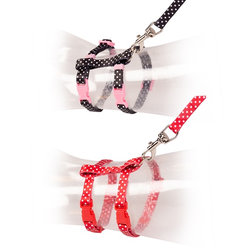[11218] Cat walking set white dots [mixed colors (Multi)]