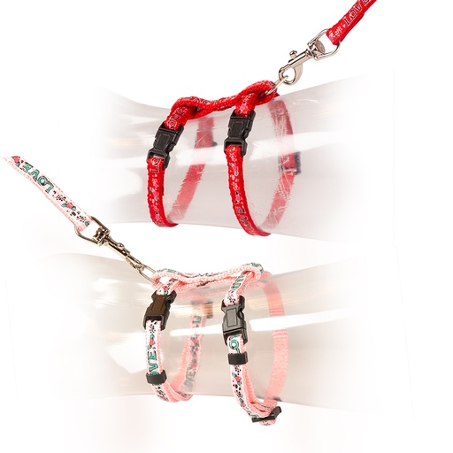 [11220] Cat walking set love [mixed colors (Multi)]