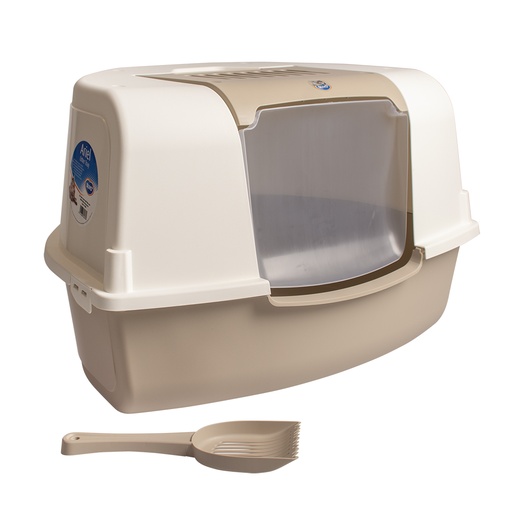[11636] Kattentoilet Ariel Hoek Met Filter En Schepje [mocaccino (Bruin)]