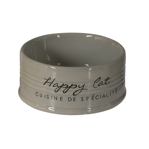 [11712] Futternapf Stone Happy Cat [grau (Grau)]