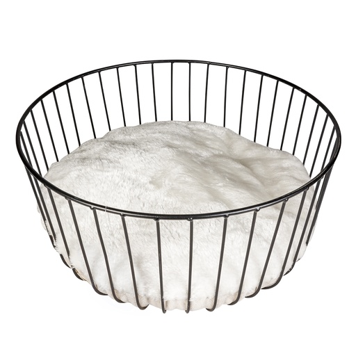 [11823] CAVIAR ROUND METAL BASKET [black (Black)]
