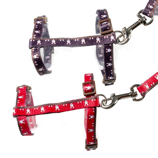 [11926] Kaninchen-Spazierset Rabbit Face [rot/braun (Rot)]
