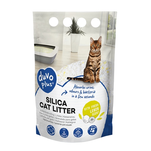 [11971] Premium Silica cat litter lemon [yellow/white (Yellow)]