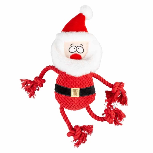 [15625] Xmas Knuffel met touw kerstman [meerkleurig (Multi)]