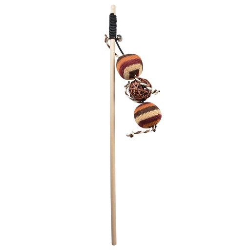 [12071] Playing rod Knitted balls [brown (Brown)]