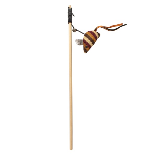 [12072] Playing rod Knitted mouse [brown (Brown)]