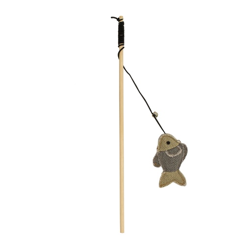 [12075] Canvas Playing rod fish [gray (Gray)]