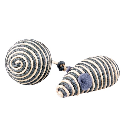 [12100] Rope souris et balle [gris (Gris)]