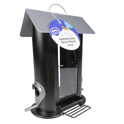 [435029] Futterspender Metall Für Getreide 2 Seiten [schwarz (Schwarz)]