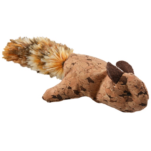 [12107] Cork squirrel with big plush tail [brown (Brown)]