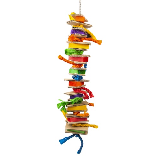[12415] Pendentif coloré - carton & blocs de bois [multicolore (Multi)]