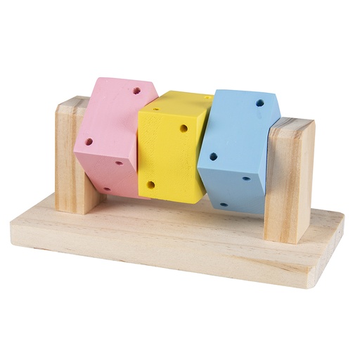 [12577] Cubes rotatifs en bois [multicolore (Multi)]