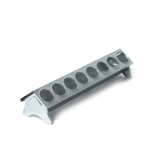 [500/453] Poultry feeder with feeding holes galvanised