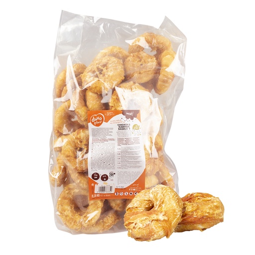 [12648] meat! Chicken & rawhide bagels small