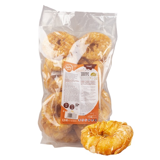 [12649] meat! Chicken & rawhide bagels medium