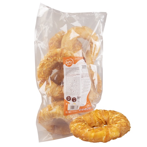 [12650] meat! Chicken & rawhide bagels large