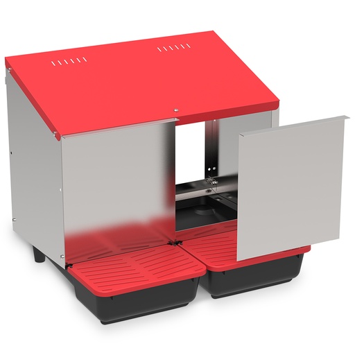 [12740] Galvanised laying nest [red (Red)]
