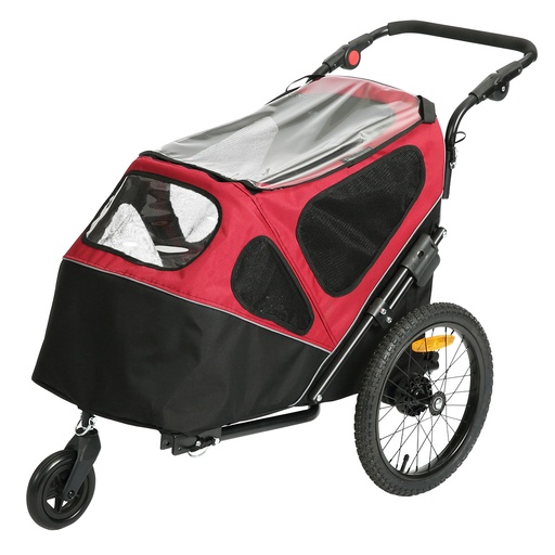 [13172] Pet trailer 2-in-1 [schwarz/rot (Schwarz)]