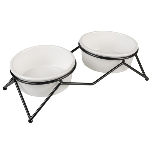 [13363] Dinner set Stone UP zigzag [weiß/schwarz (Weiß)]