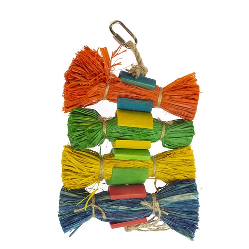 [13407] Paquets de raphia avec bambou [multicolore (Multi)]