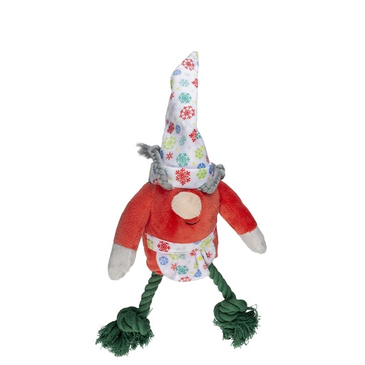 [13508] Xmas pluche kabouter meisje katoen benen [meerkleurig (Multi)]