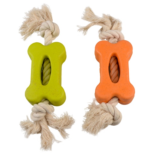 [13523] Eco rubber flat bone bamboo/rice + cotton [mixed colors (Multi)]