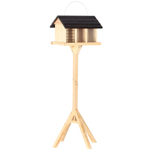 [13545] Gartenvögel Futterhaus auf Ständer Modena [braun (Braun)]