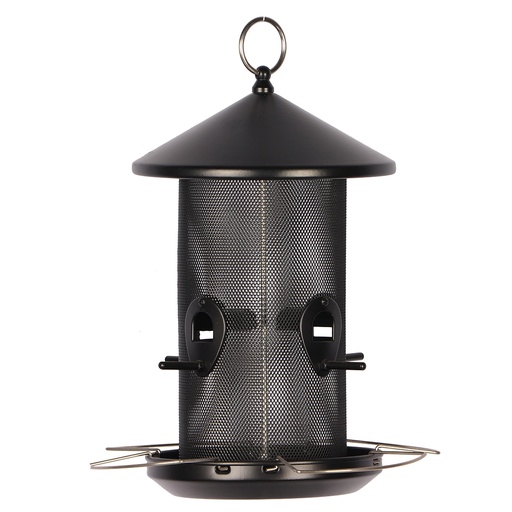 [13547] Gartenvögel Futterspender Metallrohr [schwarz (Schwarz)]