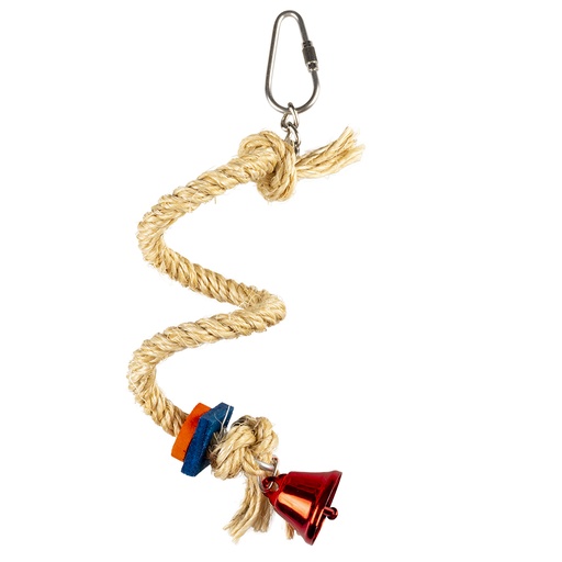 [13558] Spiral rope in sisal with colourful bell [multicolored (Multi)]