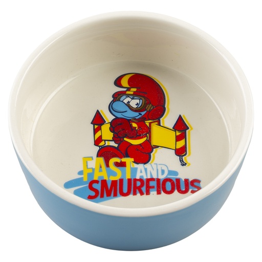 [13568] Jetpack Smurf eetkom [wit/blauw (Wit)]