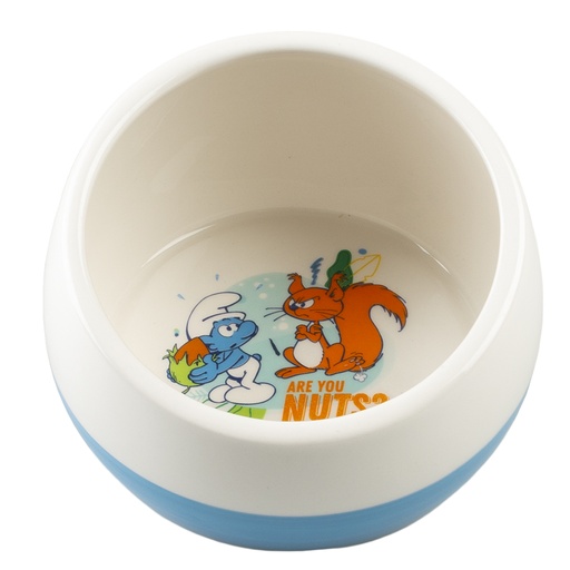 [13574] Klungelsmurf eetkom [wit/blauw (Wit)]