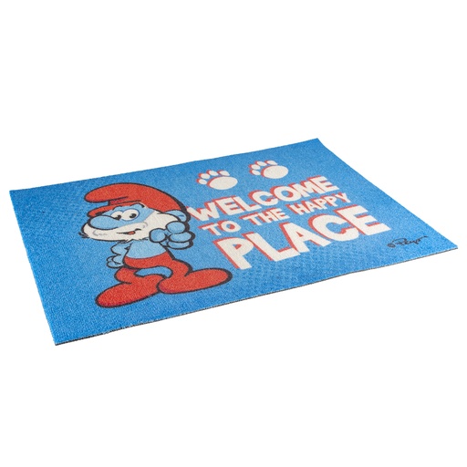 [13599] Papa Smurf floor mat