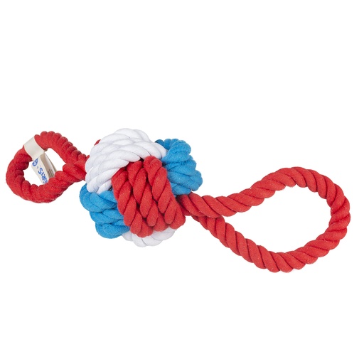 [13609] Papa Smurf rope ball with 2 loops