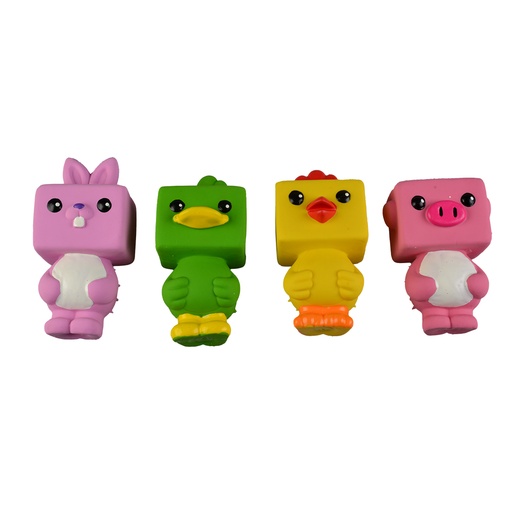 [13650] Latex square animal heads [mixed colors (Multi)]