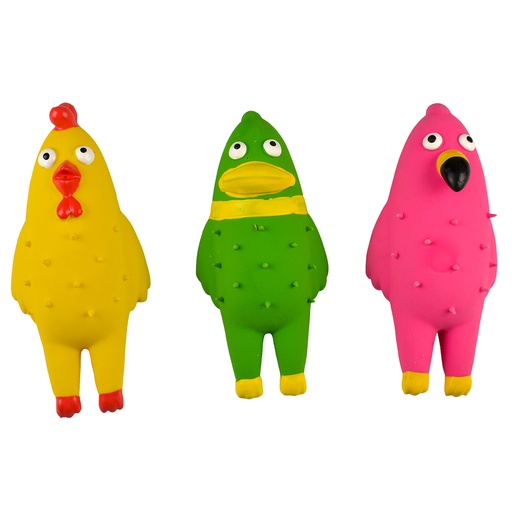 [13653] Latex staande flamingo/kip/eend [gemengde kleuren (Multi)]