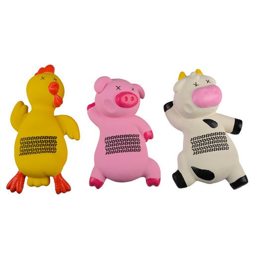 [13659] Latex ouch chicken/pig/cow [mixed colors (Multi)]