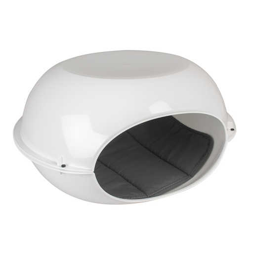 [13663] Luna igloo pour chat avec coussin [blanc (Blanc)]