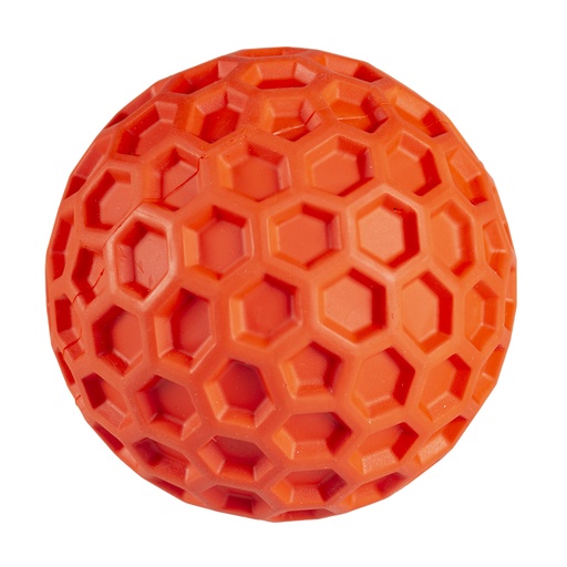 [13715] Rubber hexagon ball squeak [red (Red)]
