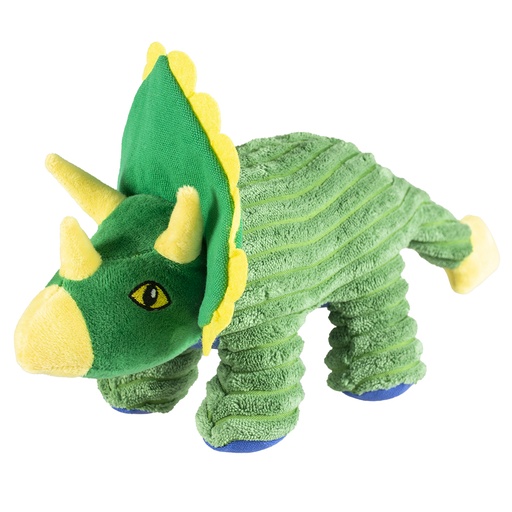[13815] Peluche dino Triceratops corduroy [vert (Vert)]