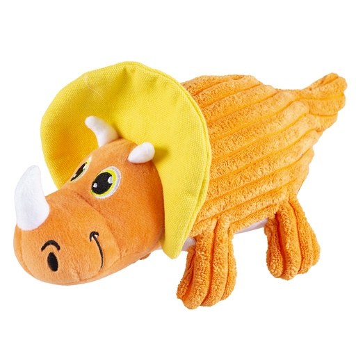 [13818] Plush dino Triceratops corduroy [orange (Orange)]