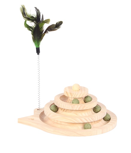 [14107] Spin ’n play cat toy [marron (Marron)]