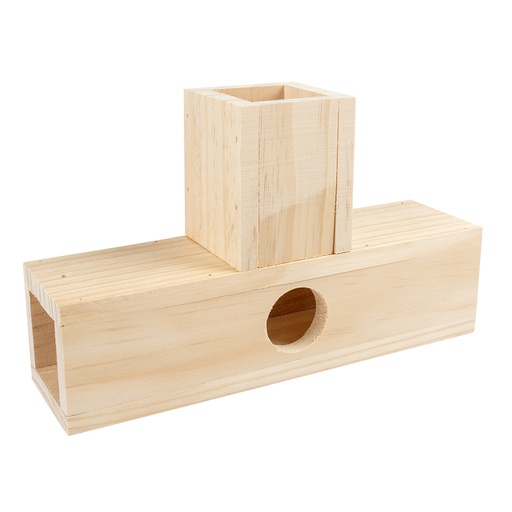 [14350] Houten T-tunnel [houtkleurig (Hout)]