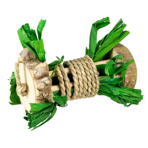[14490] Wooden chew roll with water hyacinth & corn [multicolored (Multi)]